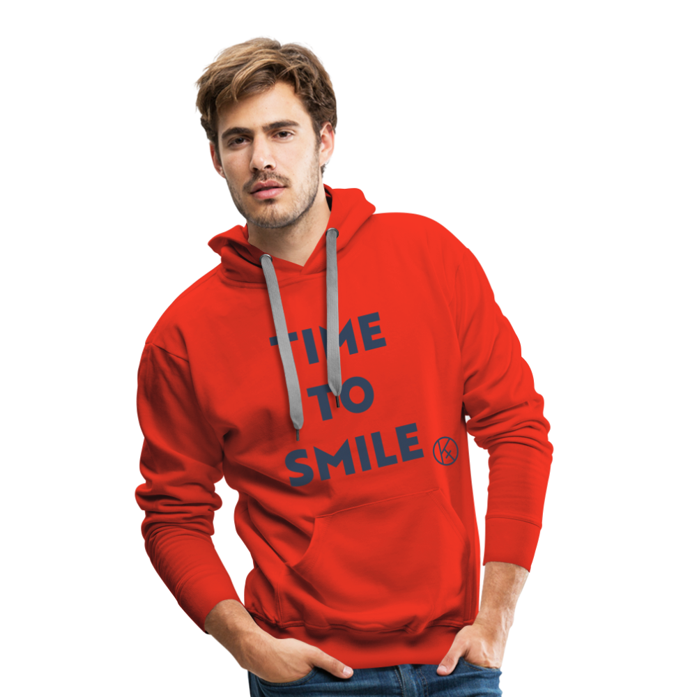 time to smile - Männer Premium Hoodie - Rot