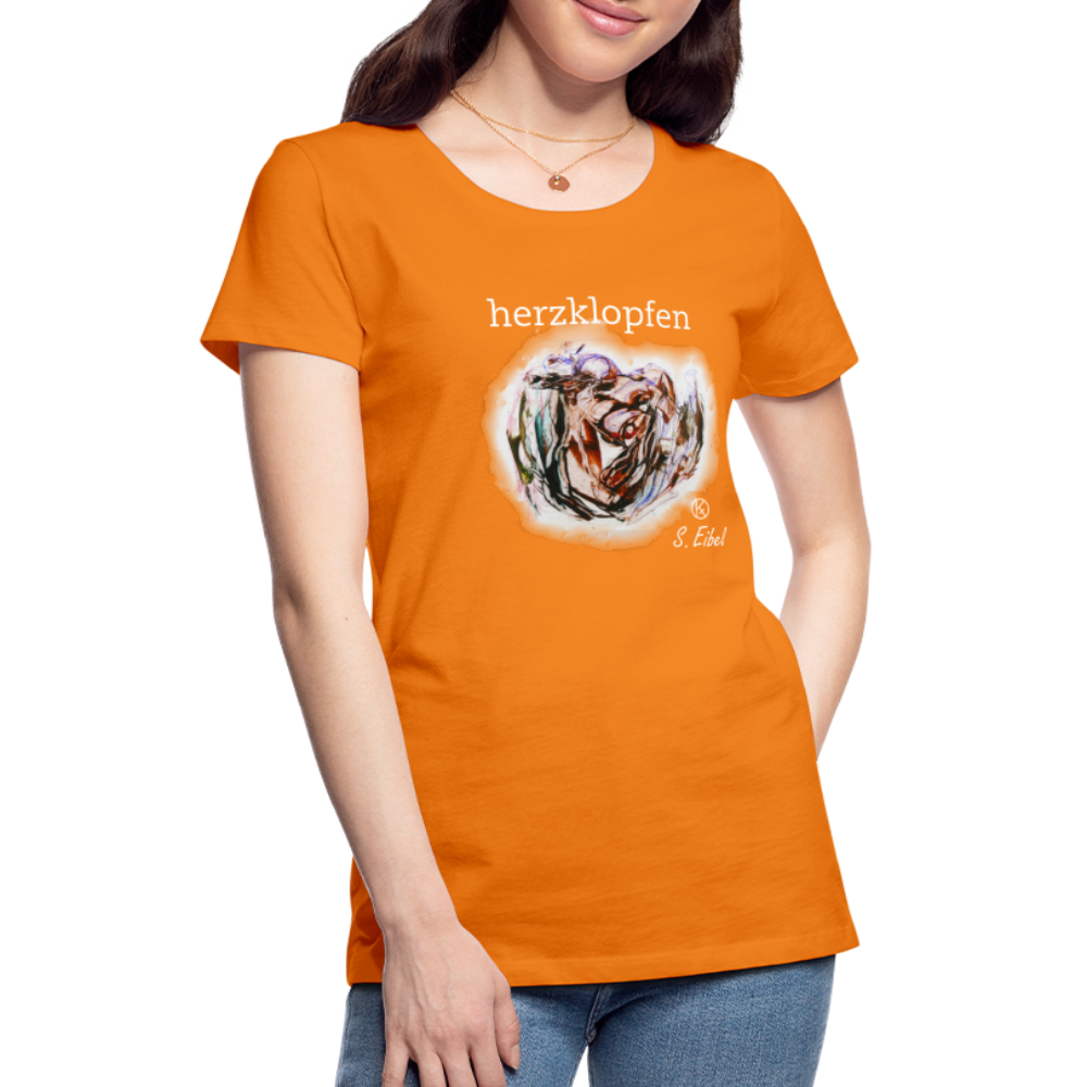 herzklopfen - eibelartig - Premium T-Shirt Frauen - Orange