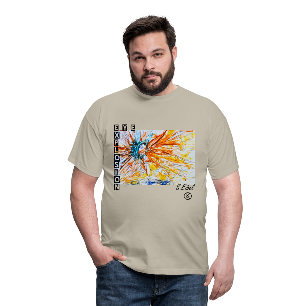 Eye Explosion - eibelartig - Palette - Männer T-Shirt Gildan - Sandbeige
