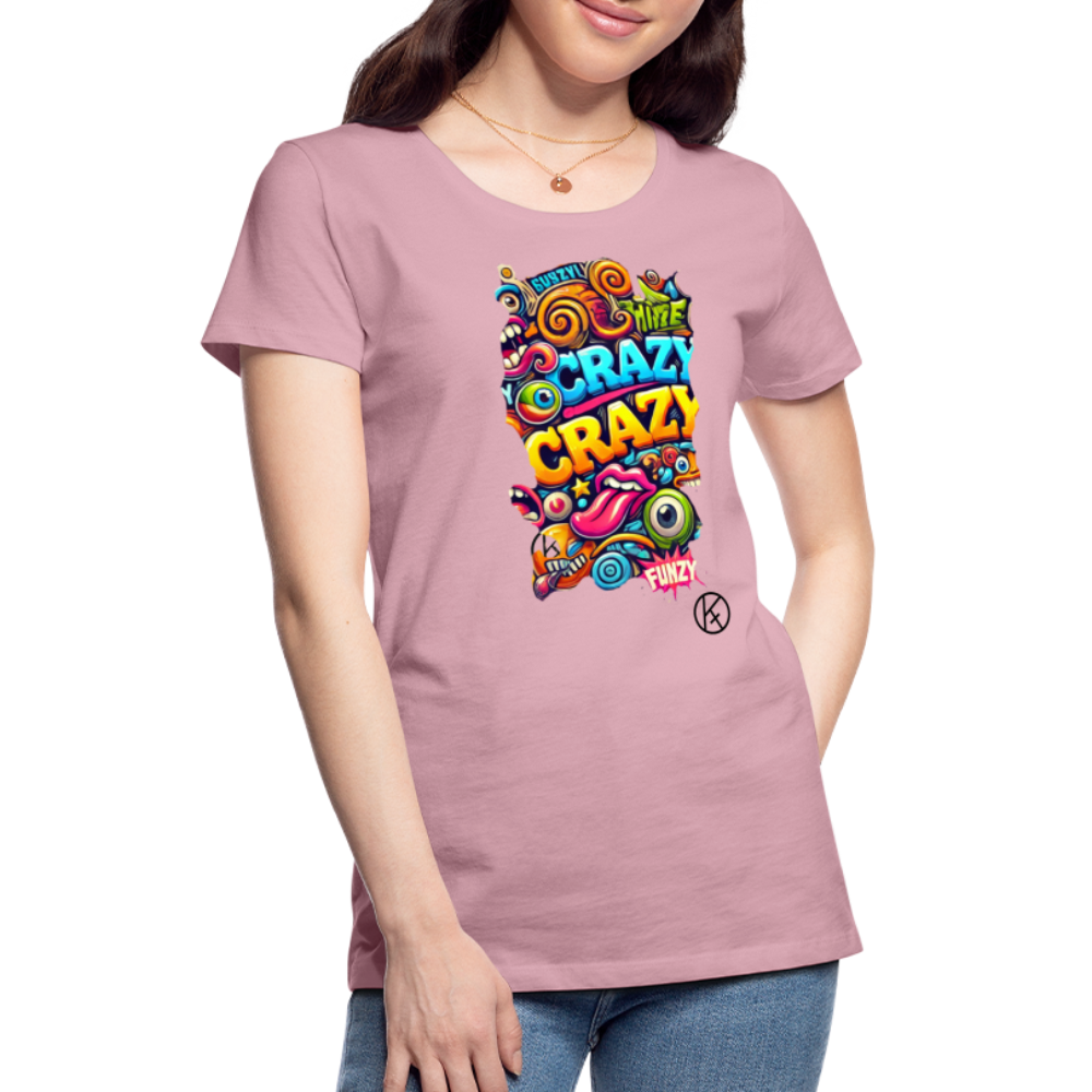 crazy - witzig - Frauen Premium T-Shirt Spreadshirt - Hellrosa