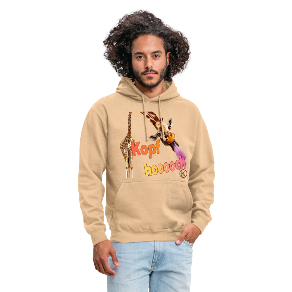 kopf hoch-giraffe - tierisches - Unisex Hoodie - Pfirsich