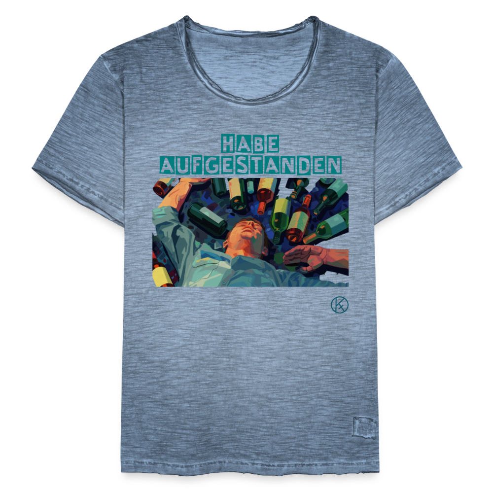 habe aufgestanden  - witzig - Männer Vintage T-Shirt - Vintage Denim