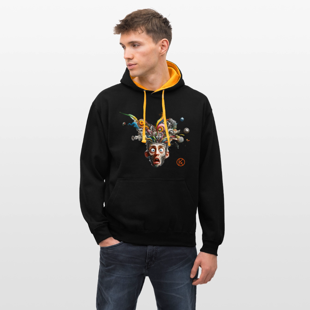 Showroom - Kontrast-Hoodie AWDis Just Hoods - Schwarz/Gold