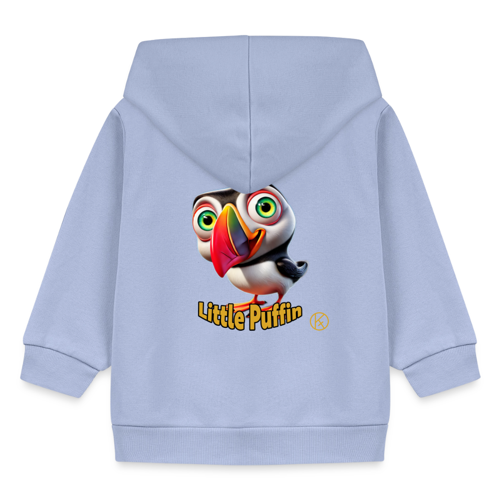 Little Puffin-Druck nur hinten  - tierisches - Stanley/Stella Bio Zip Hoodie - Sky