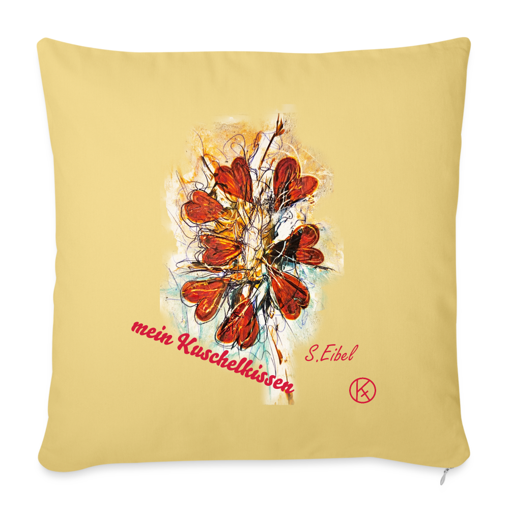 Kuschelkissen - eibelartig - plus - Sofakissenbezug 44 x 44 cm - Hellgelb