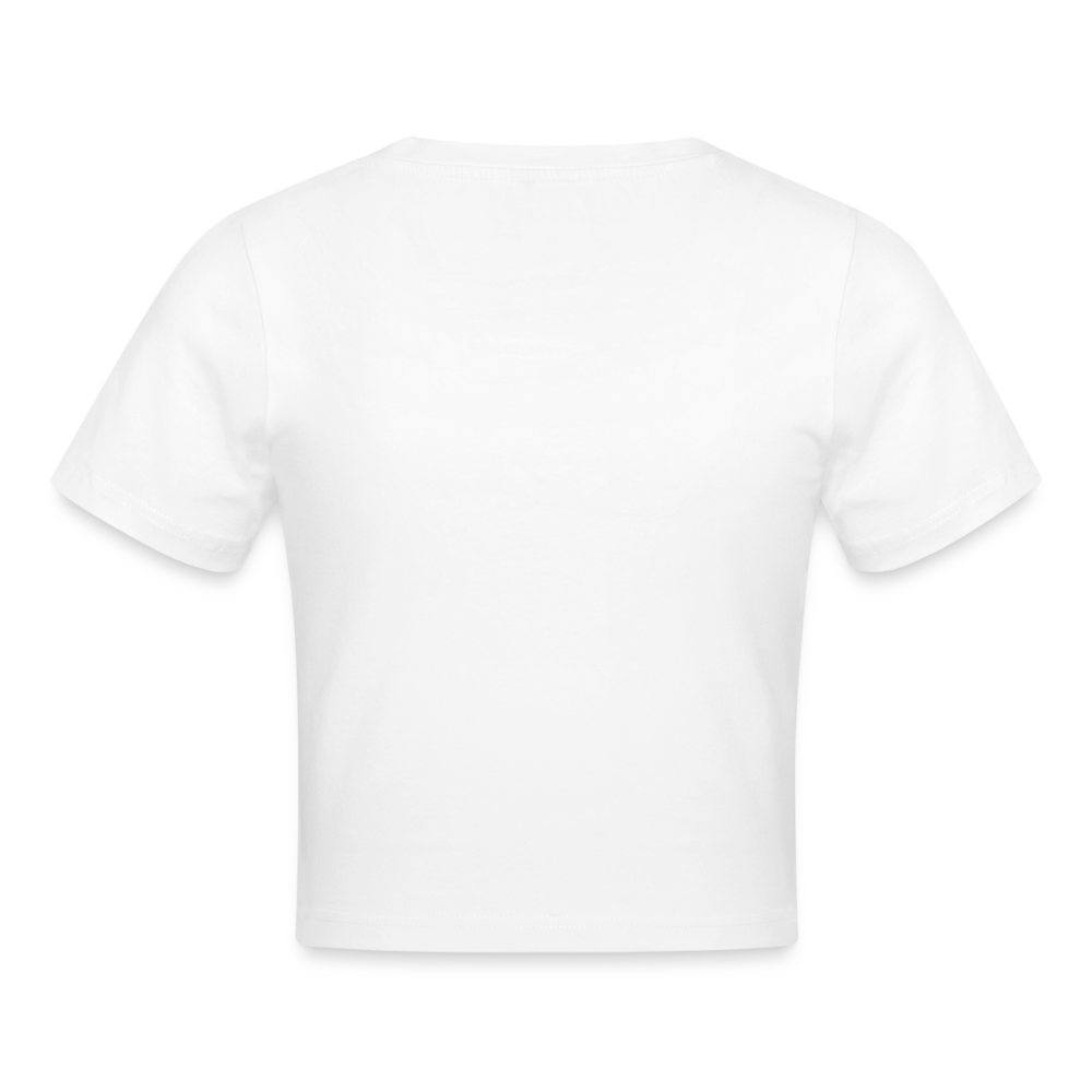 Face -  Cropped T-Shirt - Weiß