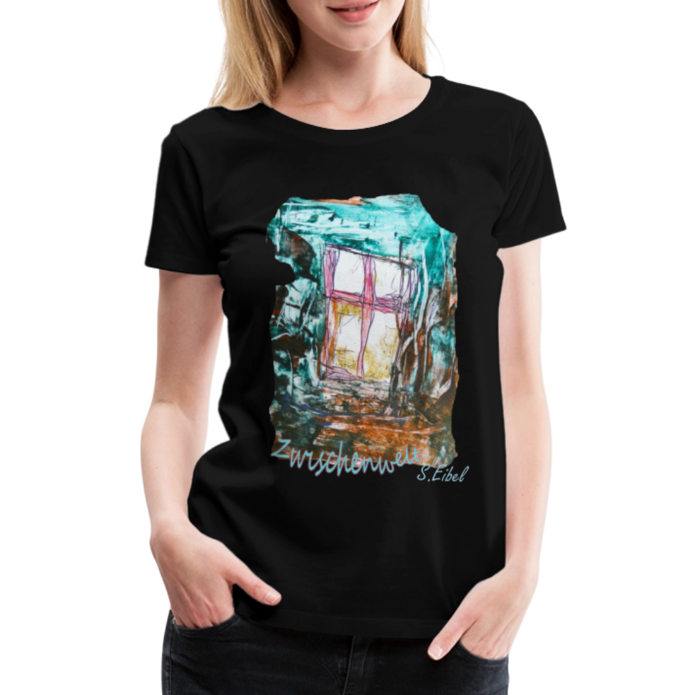 Zwischenwelt -  eibelartig -  Frauen Premium T-Shirt - Schwarz