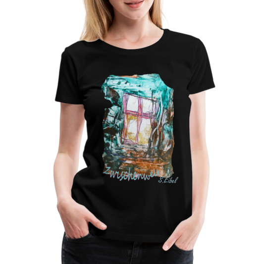 Zwischenwelt -  eibelartig -  Frauen Premium T-Shirt - Schwarz