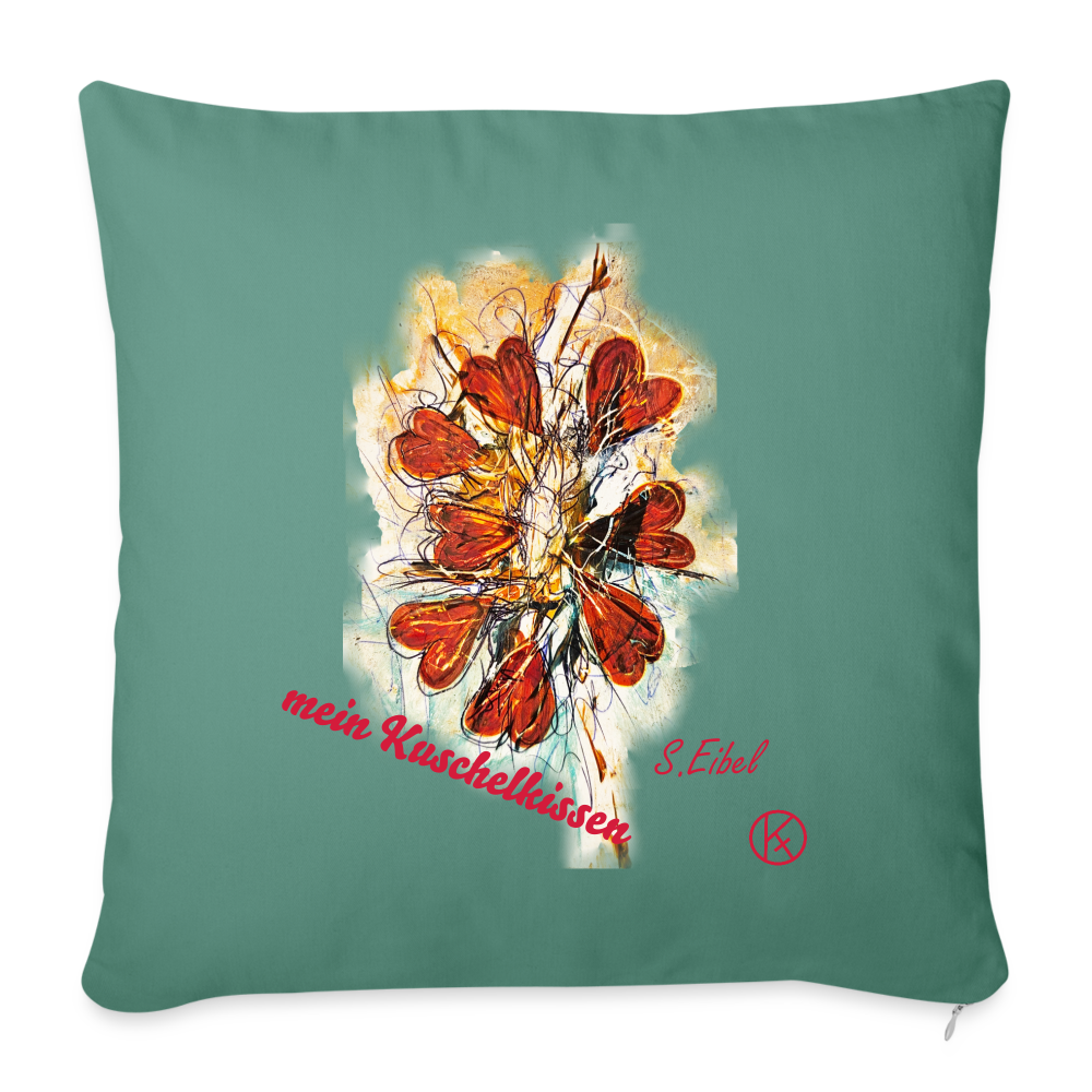 Kuschelkissen - eibelartig - plus - Sofakissenbezug 44 x 44 cm - Tanngrün