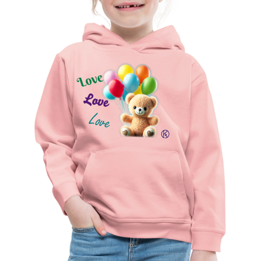 Love-Bear - tierisches - Teenager - Kinder Premium Hoodie - Kristallrosa