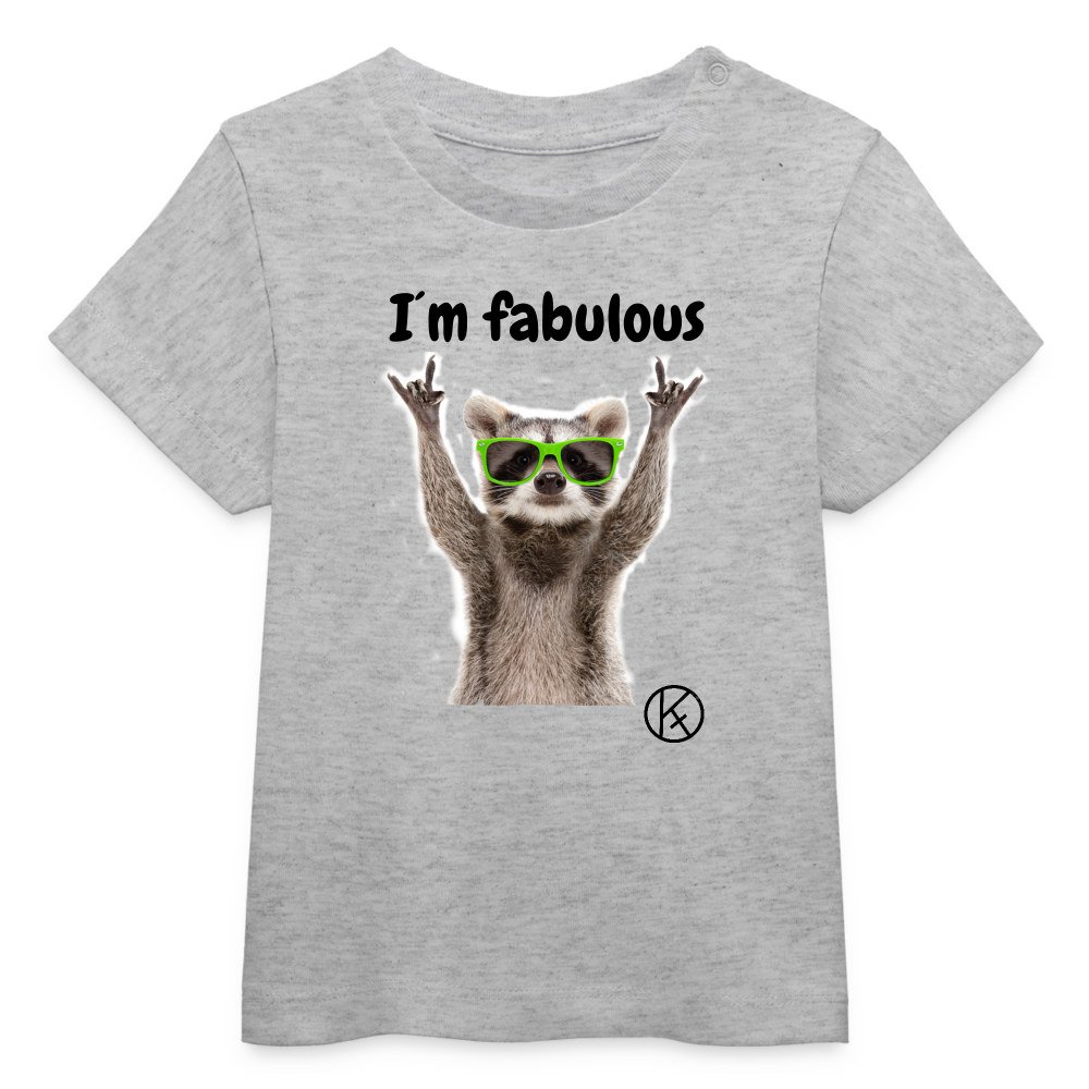 fabulous-waschbaer - tierisches - Stanley/Stella Baby Bio-T-Shirt BABY CREATOR Stanley Stella - Grau meliert