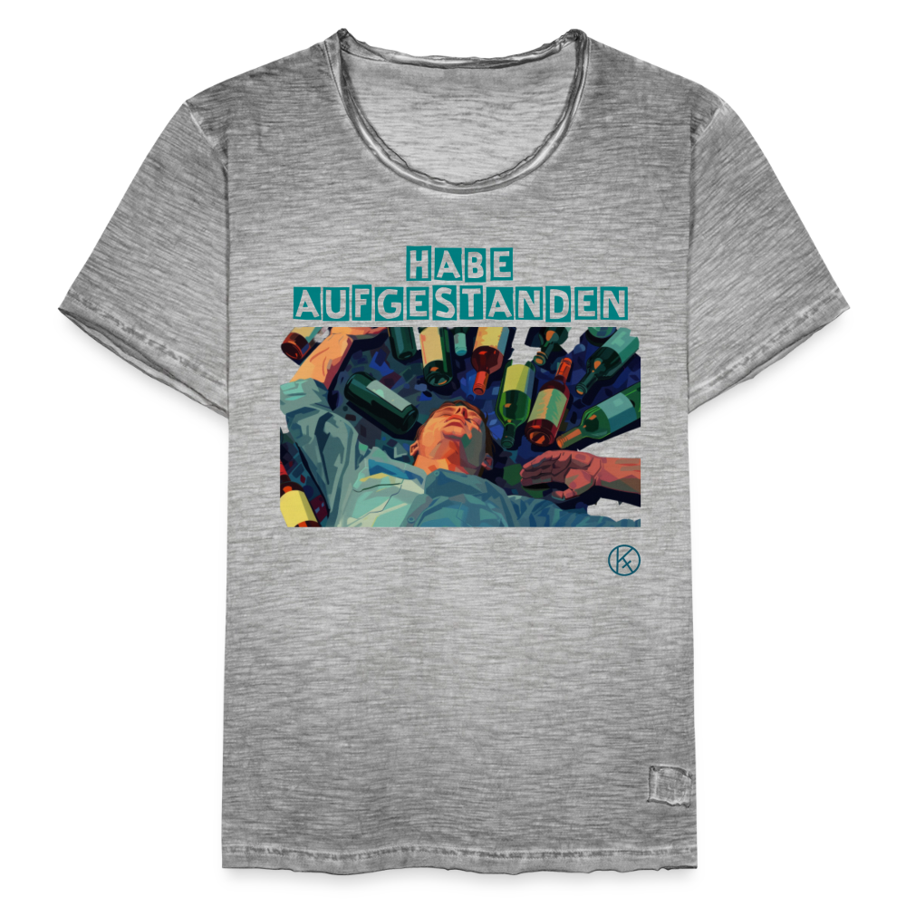 habe aufgestanden  - witzig - Männer Vintage T-Shirt - Vintage Grau