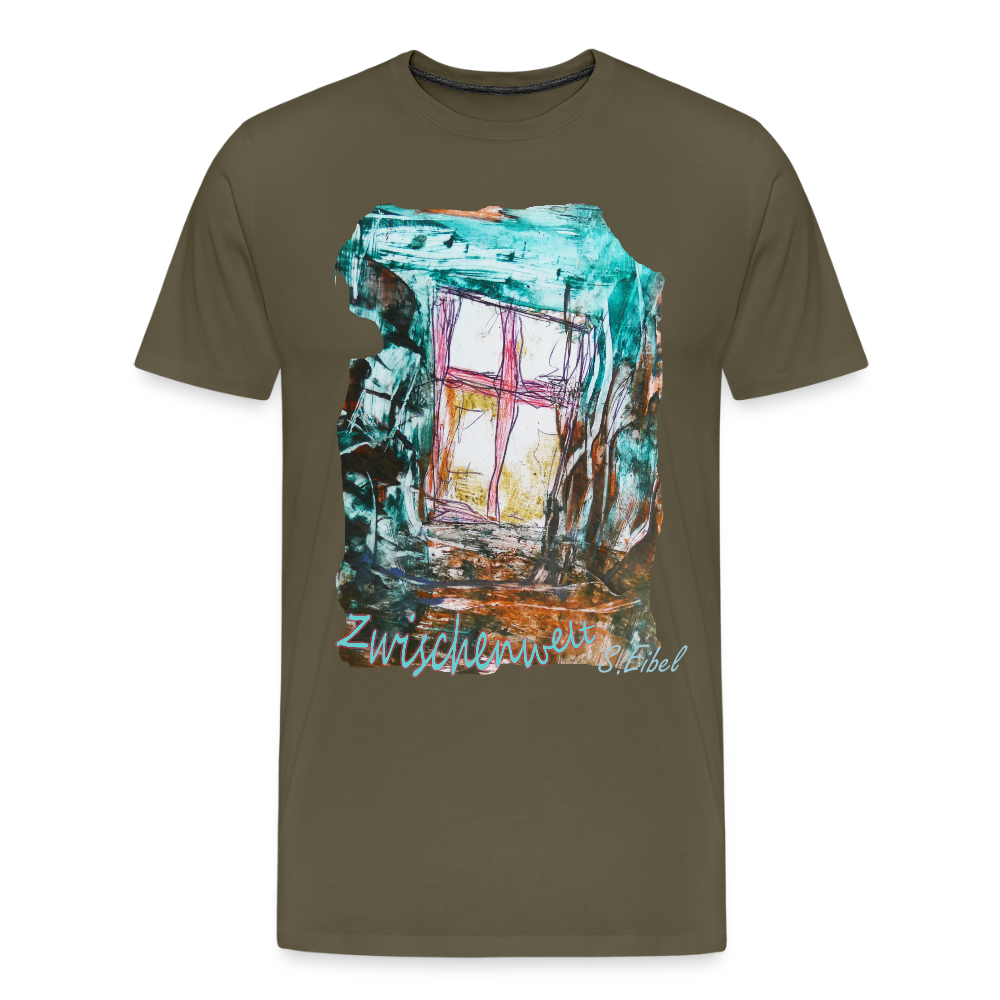 Zwischenwelt - eibelartig -   Männer Premium T-Shirt - Khaki