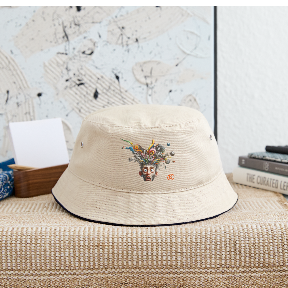 Showroom - Fischerhut - Natur/Navy