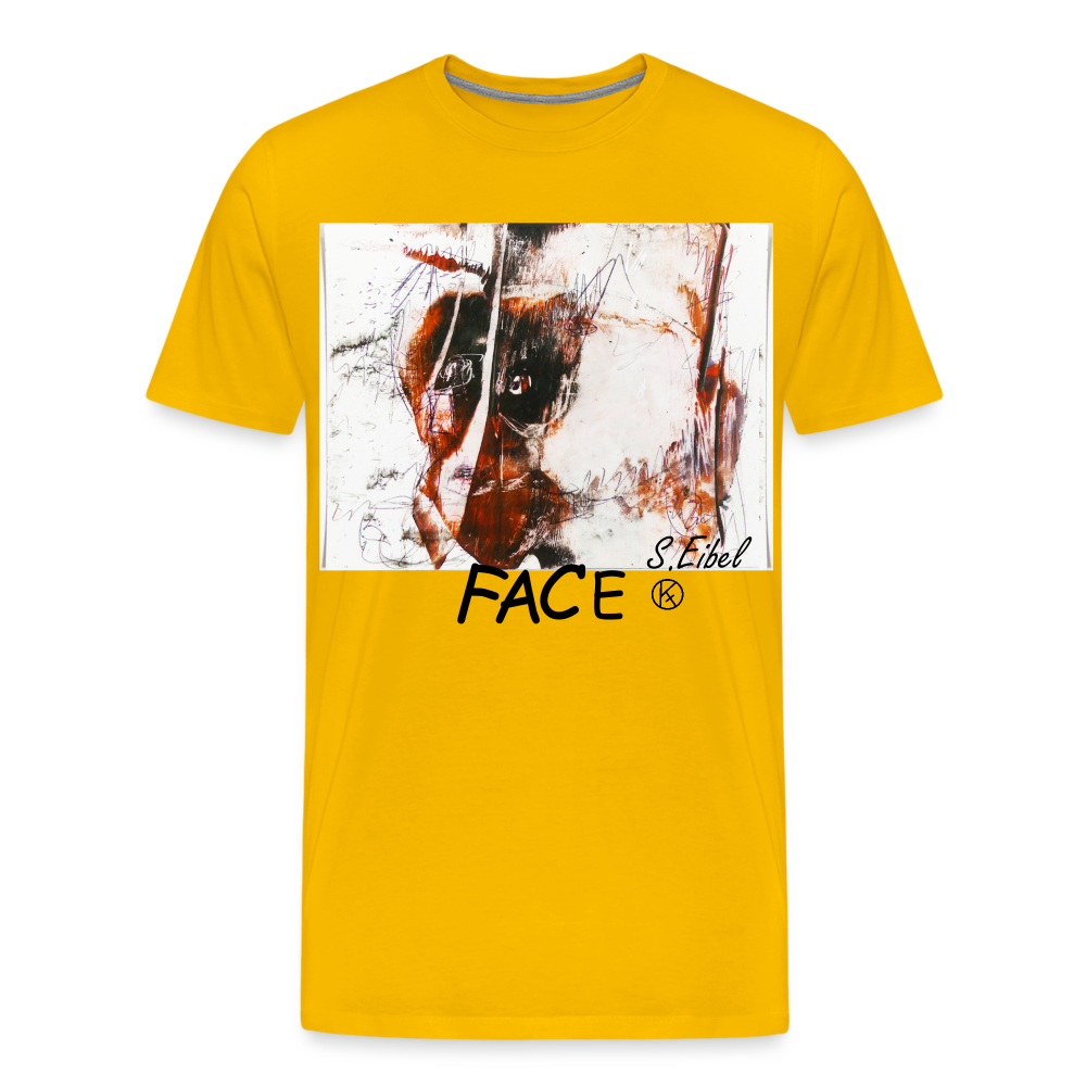 Face - eibelartig - Männer Premium T-Shirt - Sonnengelb