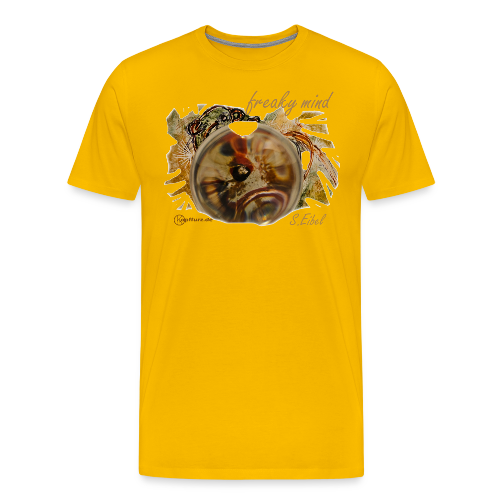 freaky mind - eibelartig - Männer Premium T-Shirt - Sonnengelb