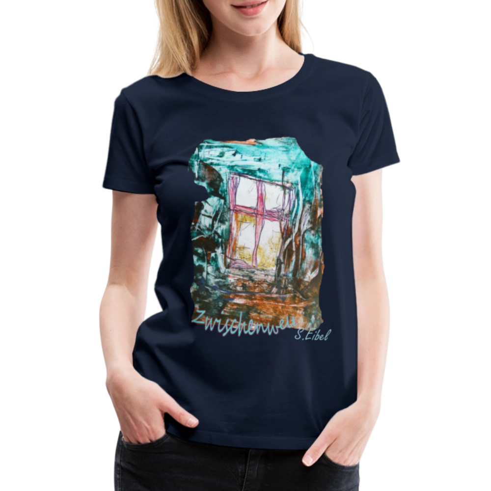 Zwischenwelt -  eibelartig -  Frauen Premium T-Shirt - Navy