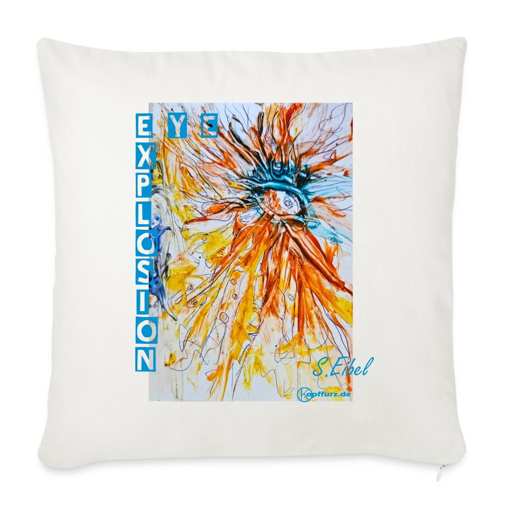 Eye Explosion - eibelartig - plus - Sofakissen mit Füllung 44 x 44 cm - Naturweiß