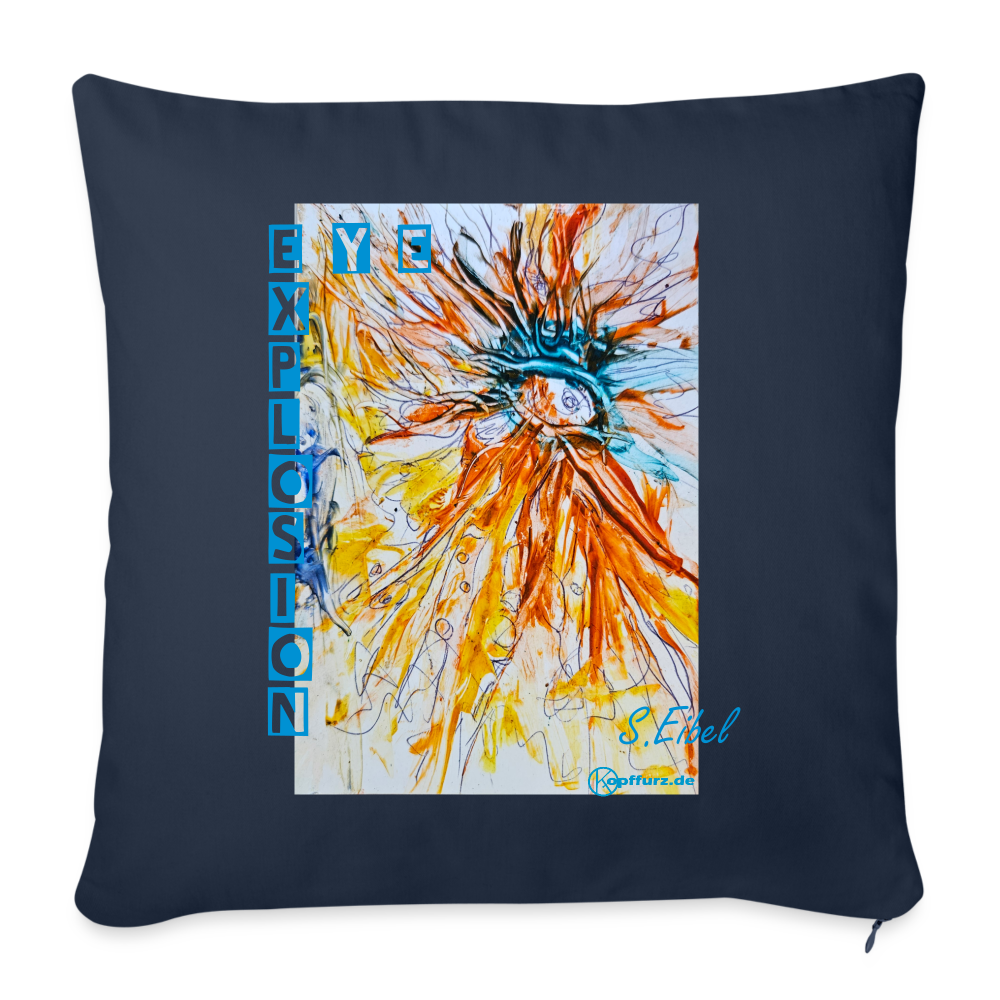 Eye Explosion - eibelartig - plus - Sofakissen mit Füllung 44 x 44 cm - Navy
