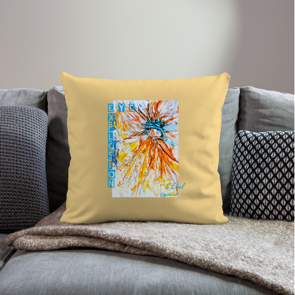 Eye Explosion - eibelartig - plus - Sofakissen mit Füllung 44 x 44 cm - Hellgelb
