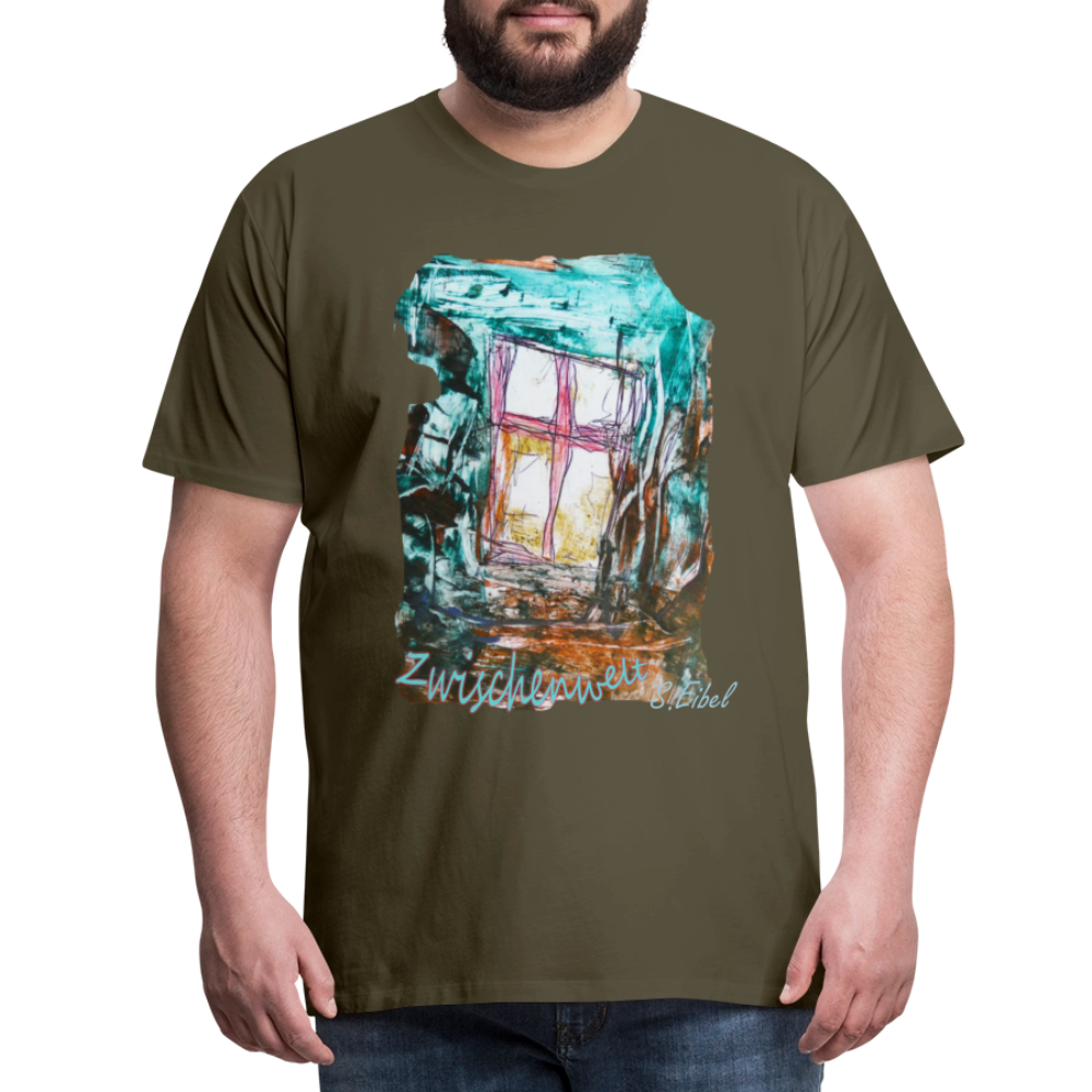 Zwischenwelt - eibelartig -   Männer Premium T-Shirt - Khaki