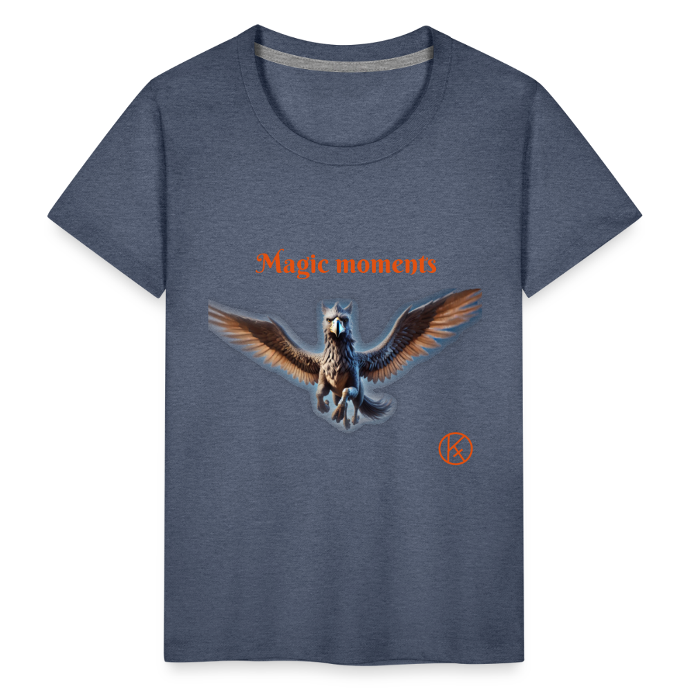 hippogreif-magic  -  Teenager Premium T-Shirt - Blau meliert
