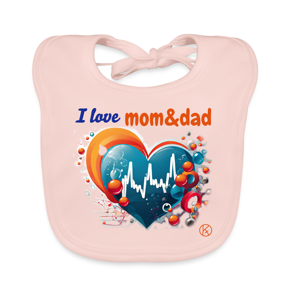 i love mom&dad - Baby Bio-Lätzchen - Rose