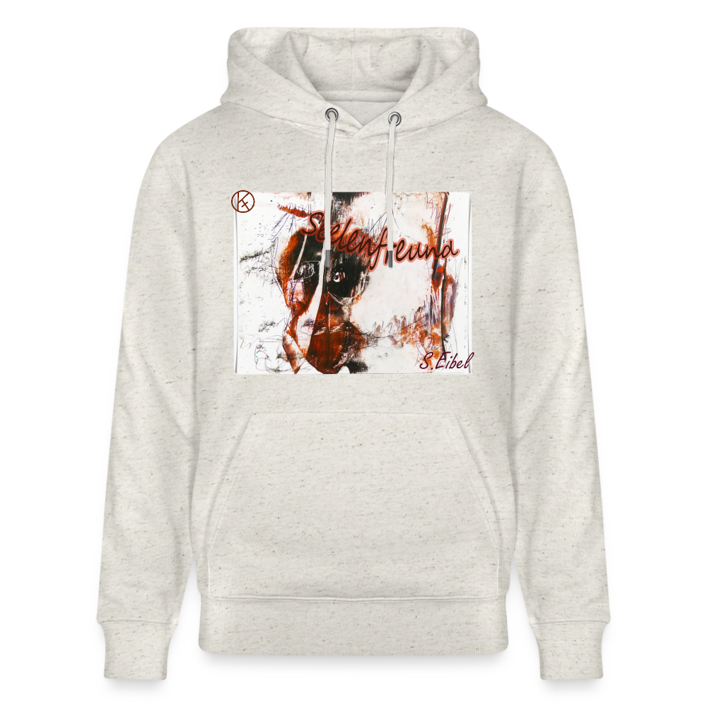 Seelenfreund face  - eibelartig - plus  -  Stanley/Stella Unisex Bio-Hoodie CRUISER - Beige meliert