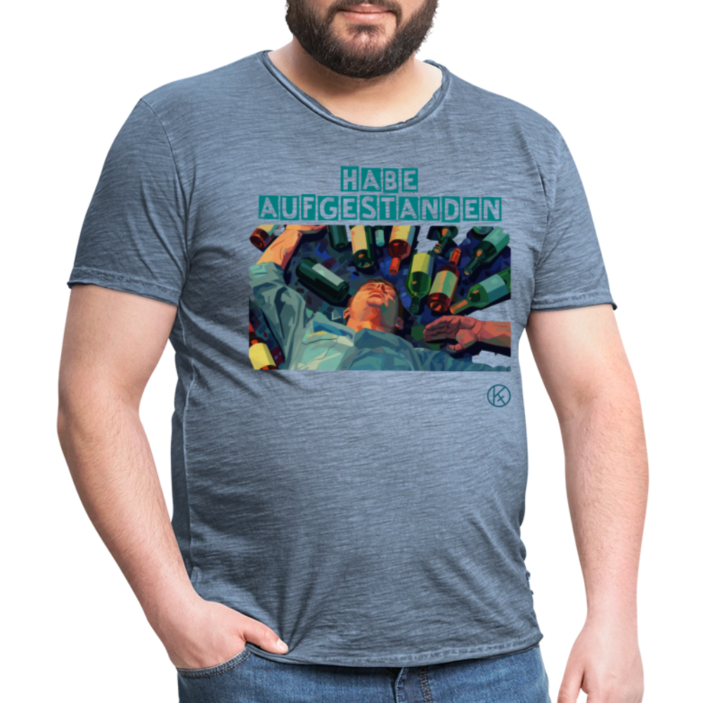 habe aufgestanden  - witzig - Männer Vintage T-Shirt - Vintage Denim