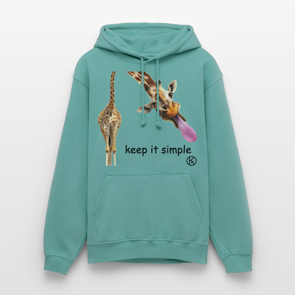 keep it simple-giraffe - witzig - tierisches - Unisex Hoodie - Pastelltürkis
