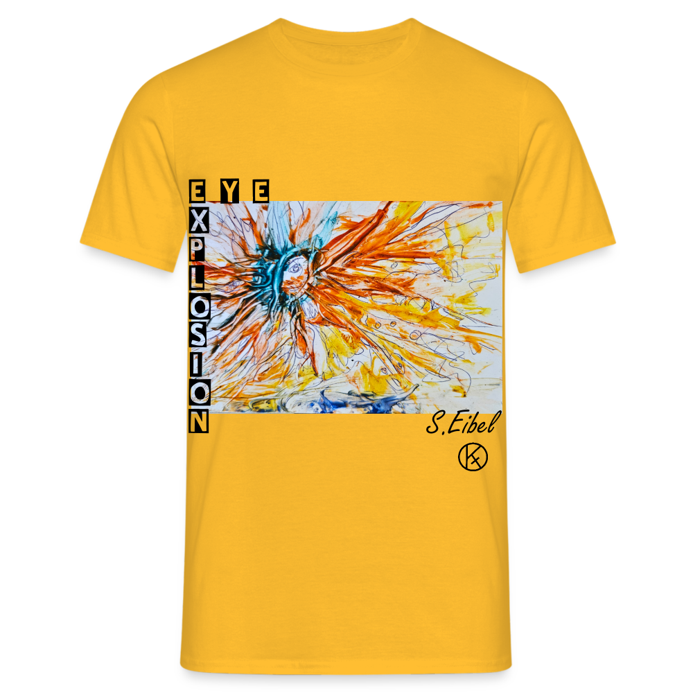 Eye Explosion - eibelartig - Palette - Männer T-Shirt Gildan - Gelb