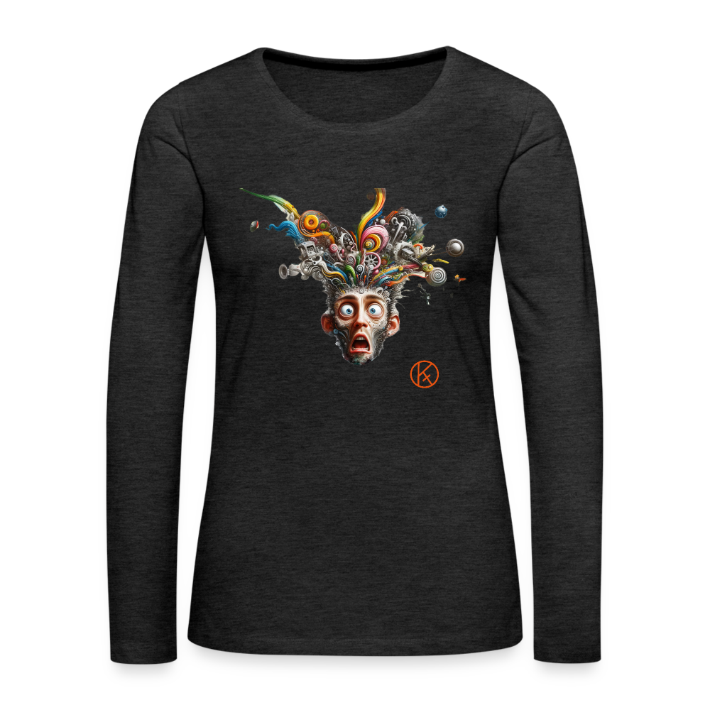 Showroom - Frauen Premium Langarmshirt - Anthrazit