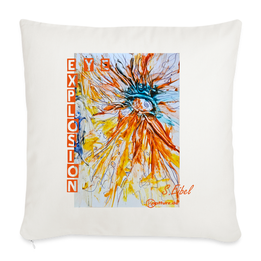 Eye Explosion - eibelartig - Sofakissen mit Füllung 44 x 44 cm - Naturweiß