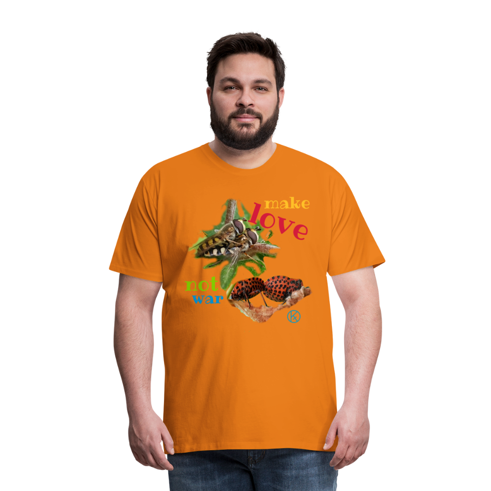 make-love - tierisches - Männer Premium T-Shirt - Orange