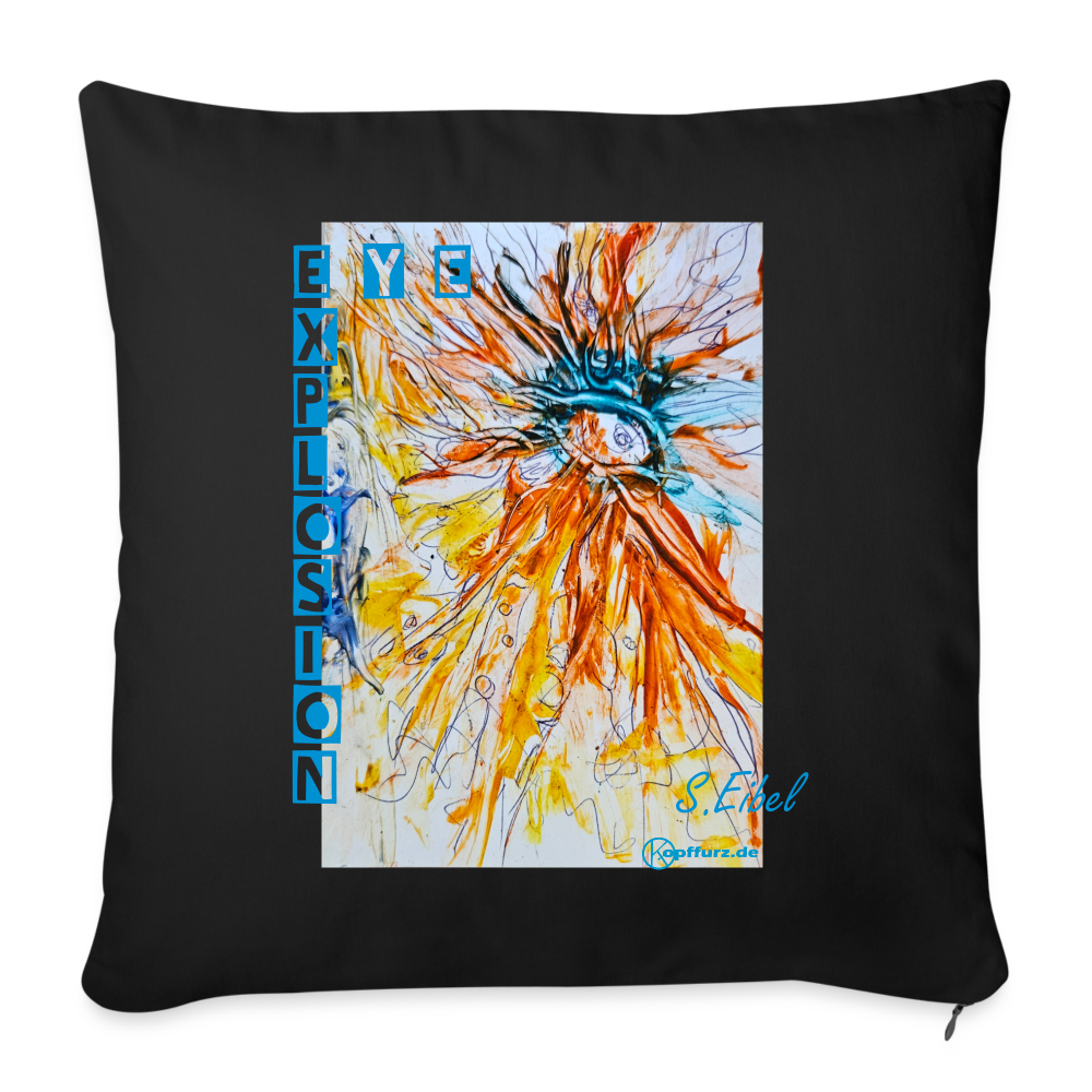 Eye Explosion - eibelartig - plus - Sofakissen mit Füllung 44 x 44 cm - Schwarz