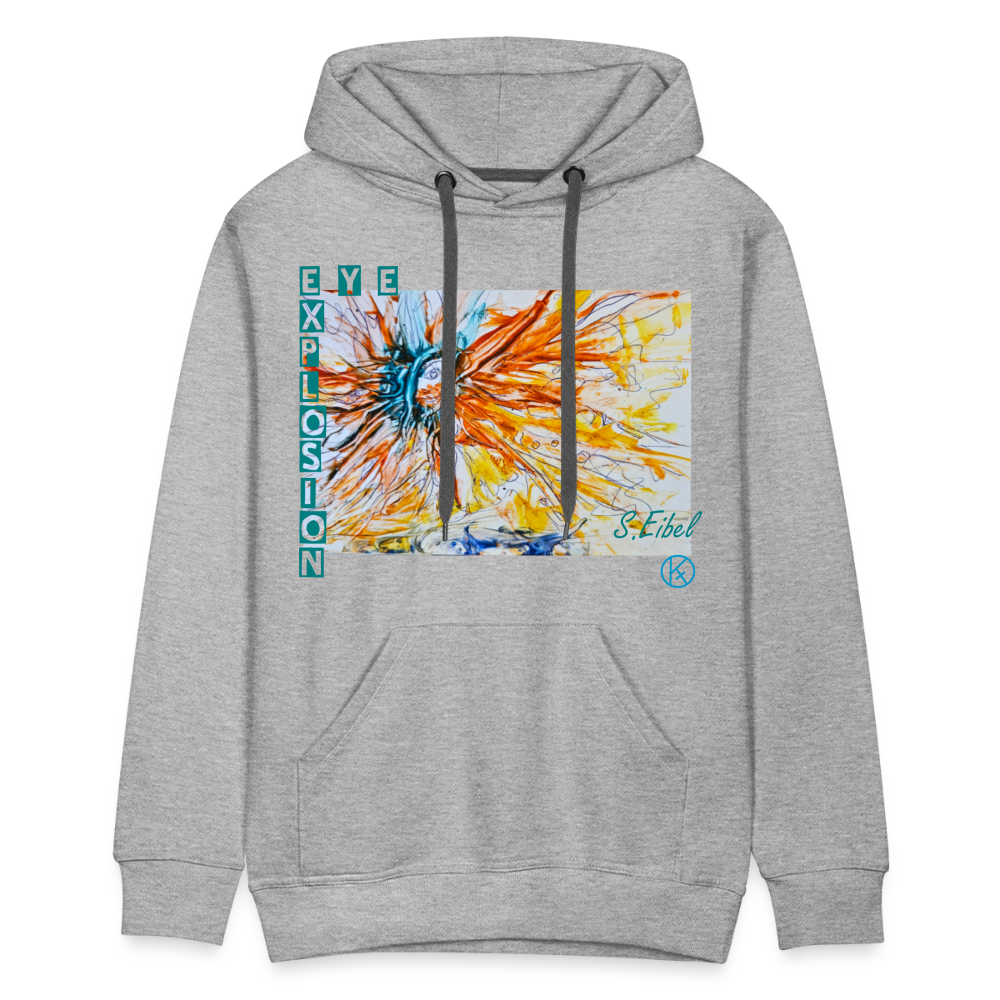 Eye Explosion - eibelartig - Palette - Männer Premium Hoodie - Grau meliert