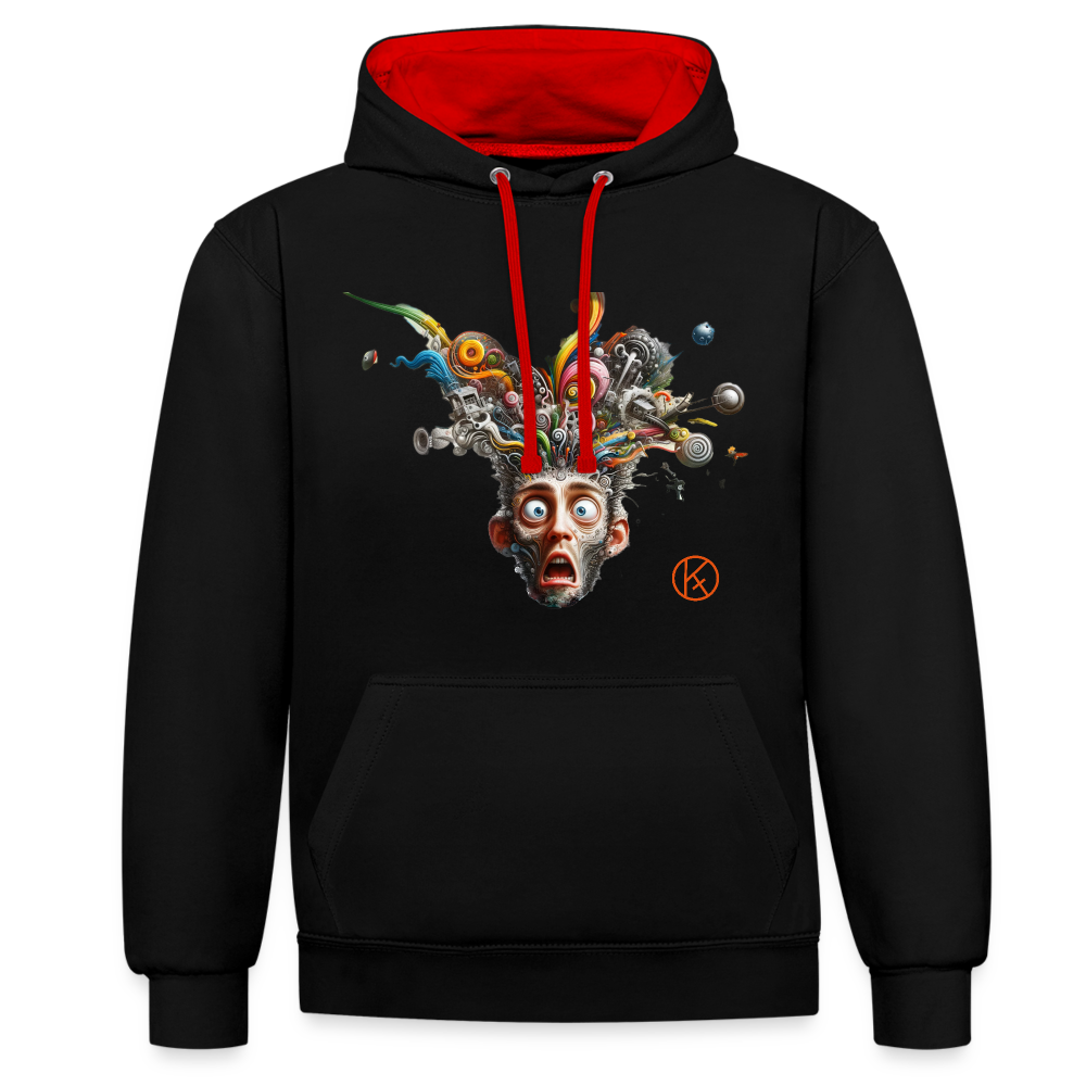 Showroom - Kontrast-Hoodie AWDis Just Hoods - Schwarz/Rot