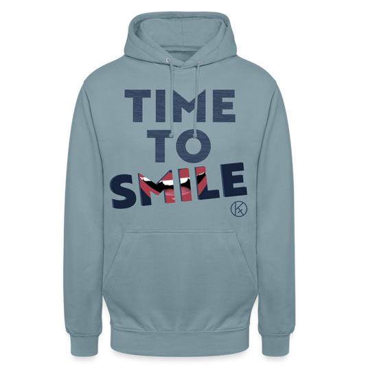 Time to smile  - Unisex Hoodie AWDis Just Hoods - Nebelblau