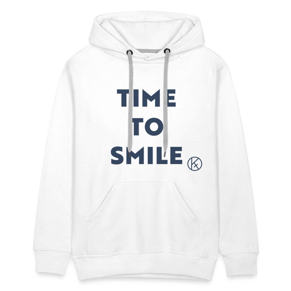 time to smile - Männer Premium Hoodie - Weiß