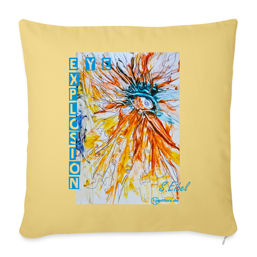 Eye Explosion - eibelartig - plus - Sofakissen mit Füllung 44 x 44 cm - Hellgelb