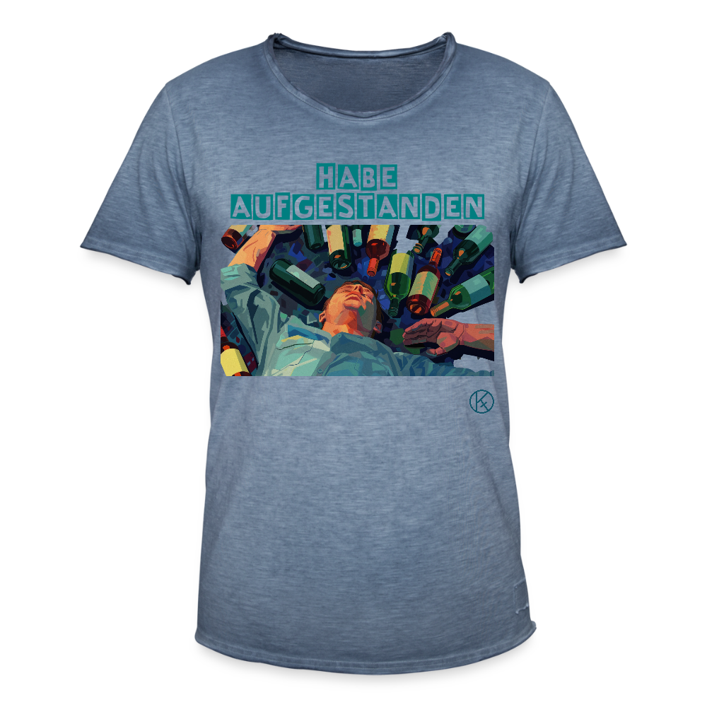 habe aufgestanden  - witzig - Männer Vintage T-Shirt - Vintage Denim