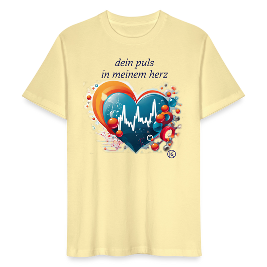 dein puls in meinem herz - Stanley/Stella Unisex T-Shirt CRAFTER - Creme