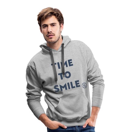time to smile - Männer Premium Hoodie - Grau meliert