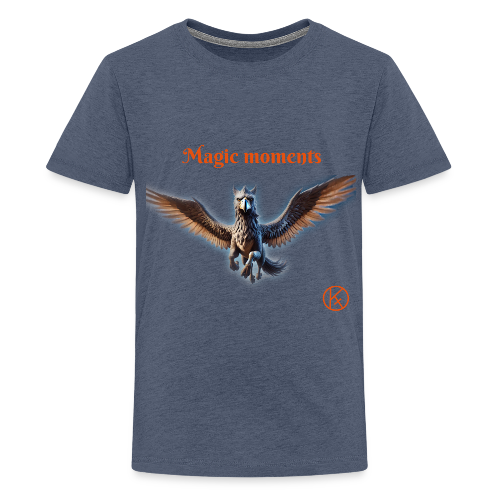 hippogreif-magic  -  Teenager Premium T-Shirt - Blau meliert