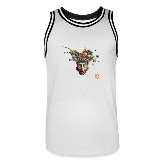 Showroom -  Basketball-Trikot - Weiß/Schwarz