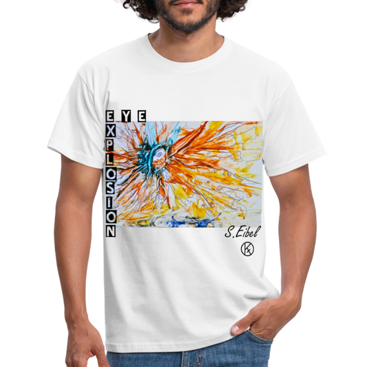 Eye Explosion - eibelartig - Palette - Männer T-Shirt Gildan - Weiß