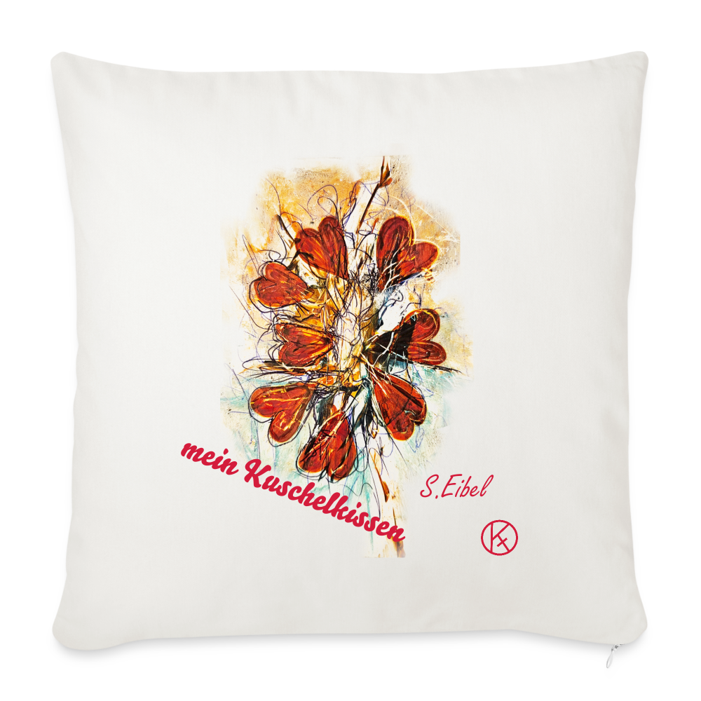 Kuschelkissen - eibelartig - plus - Sofakissenbezug 44 x 44 cm - Naturweiß