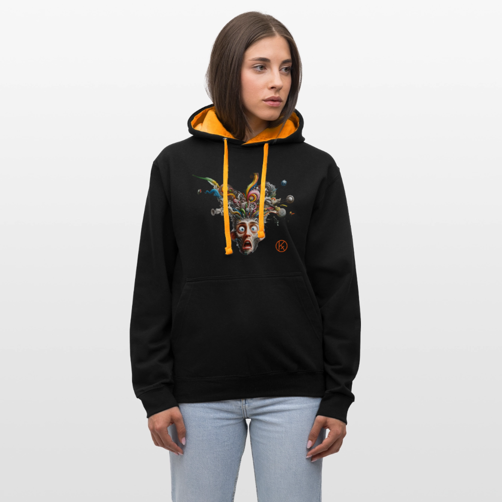 Showroom - Kontrast-Hoodie AWDis Just Hoods - Schwarz/Gold
