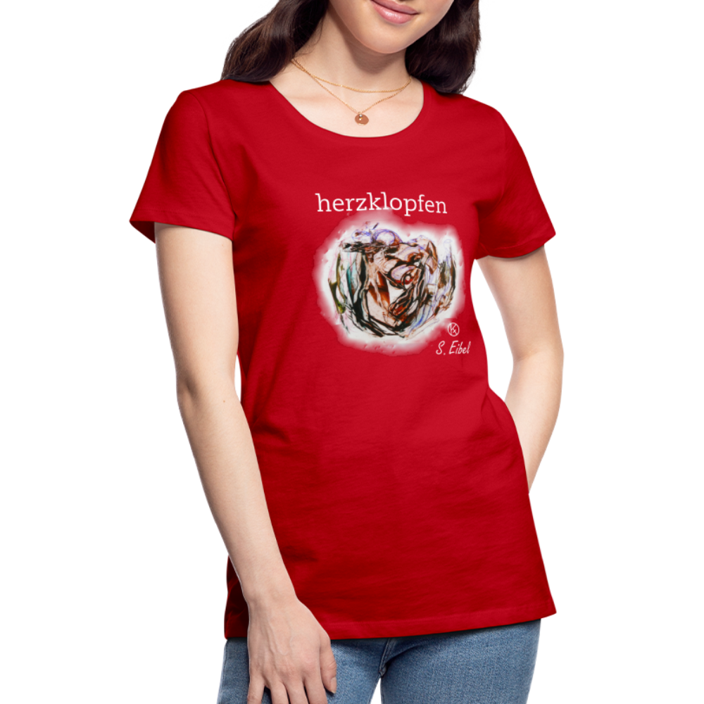 herzklopfen - eibelartig - Premium T-Shirt Frauen - Rot